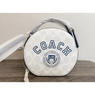 พร้อมส่งแท้💯COACH CANTEEN CROSSBODY IN SIGNATURE CANVAS WITH VARSITY MOTIF