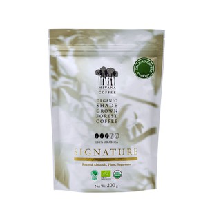 กาแฟมีวนา ซิกเนเจอร์เบลนด์ กาแฟออร์แกนิกอาราบิก้าคั่วบด (คั่วกลาง) 200g. MiVana Coffee, Signature Blend (Roasted Ground)