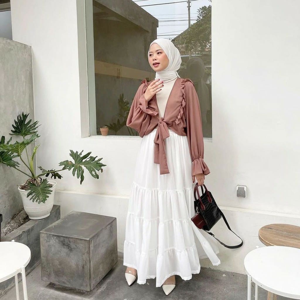 ALNY HIJAB - CANDA SKIRT / Layered Skirt Maxi Skirt Bangkok Skirt Umpak Skirt กระโปรง Ceruty กระโปรง