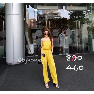 Yellow Jumpsuit จั๊มสูทขายาว สีเหลือง