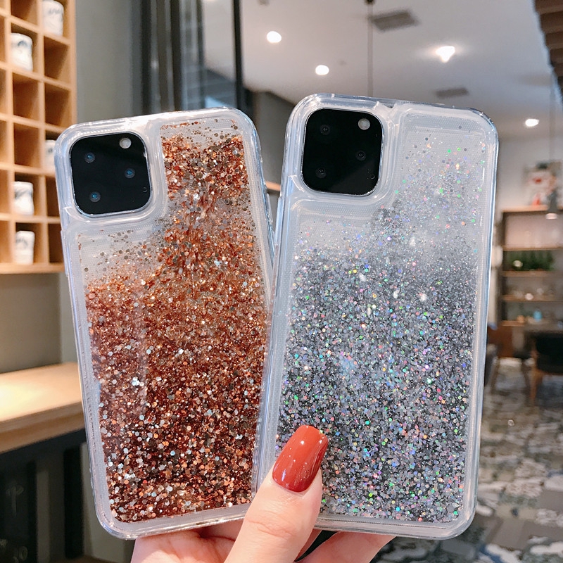 Soft Quicksand Bling LiquidกันกระแทกiPhoneสําหรับiPhone 17 16 15 14 13 12 11 Pro Max XS XR X 8 7 6 6s Plus + SE 2020 โทรศัพท์มือถือปลอก