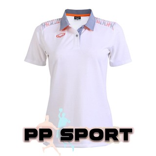 เสื้อโปโลผู้หญิงคอปกแขนสั้นสีขาว grand sport ผ้า T spun 012776 S-2XL(3L)