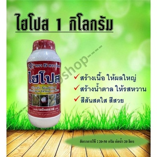 ไฮโปส [NPK 10-4-36] สร้างเนื้อ ให้ผลโตใหญ่ สร้างน้ำตาล ให้รสหวานมัน สร้างสีสัน ให้สดใสสร้างผลใหญ่ พร้อมคุณภาพ