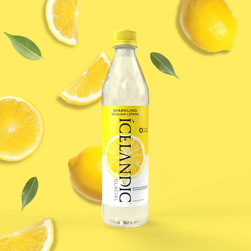 Icelandic Glacial ไอซ์แลนดิก เกลเซียลสปาร์คกลิ้ง กลิ่นซิสิเลี่ยนเลมอน Sparkling Water Sicilian Lemon