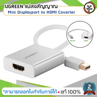 ADAPTER/CONVERTER (อุปกรณ์แปลงสัญญาณ) UGREEN MINI DISPLAY PORT TO HDMI FEMALE 15CM [10401] (SILVER)