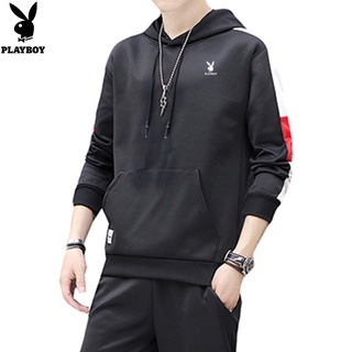 Playboy Fall Hooded Sweatshirt Men Loose Hooded Mens Jacket