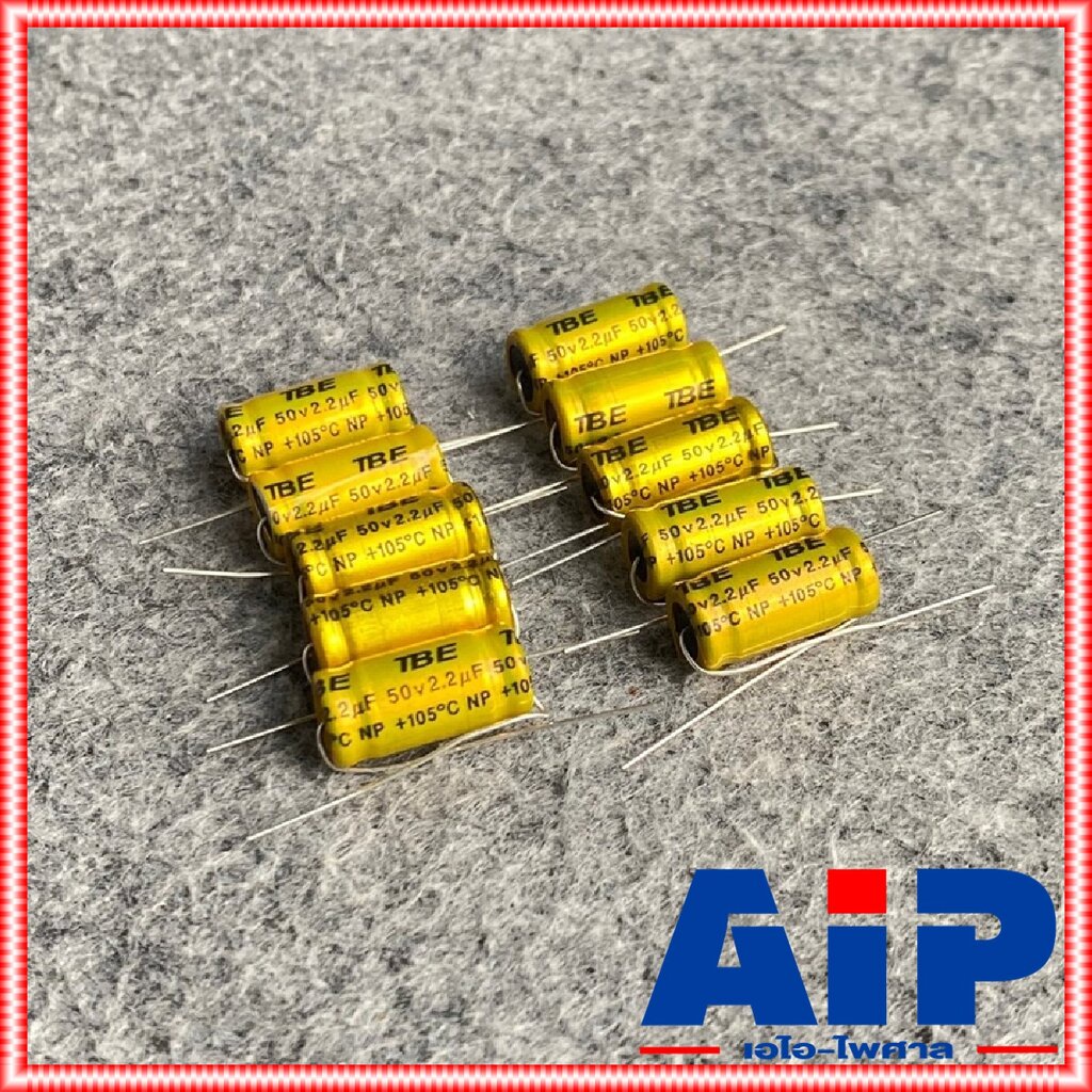 10ตัว 2.2uF 50V C ลำโพง สีทอง คาปาลำโพงเสียงแหลม ตัวป้องกันลำโพงเสียงแหลม คอนเดนเซอร์ ทอง คาปาซิเตอร์ลำโพง CAPACITOR ...