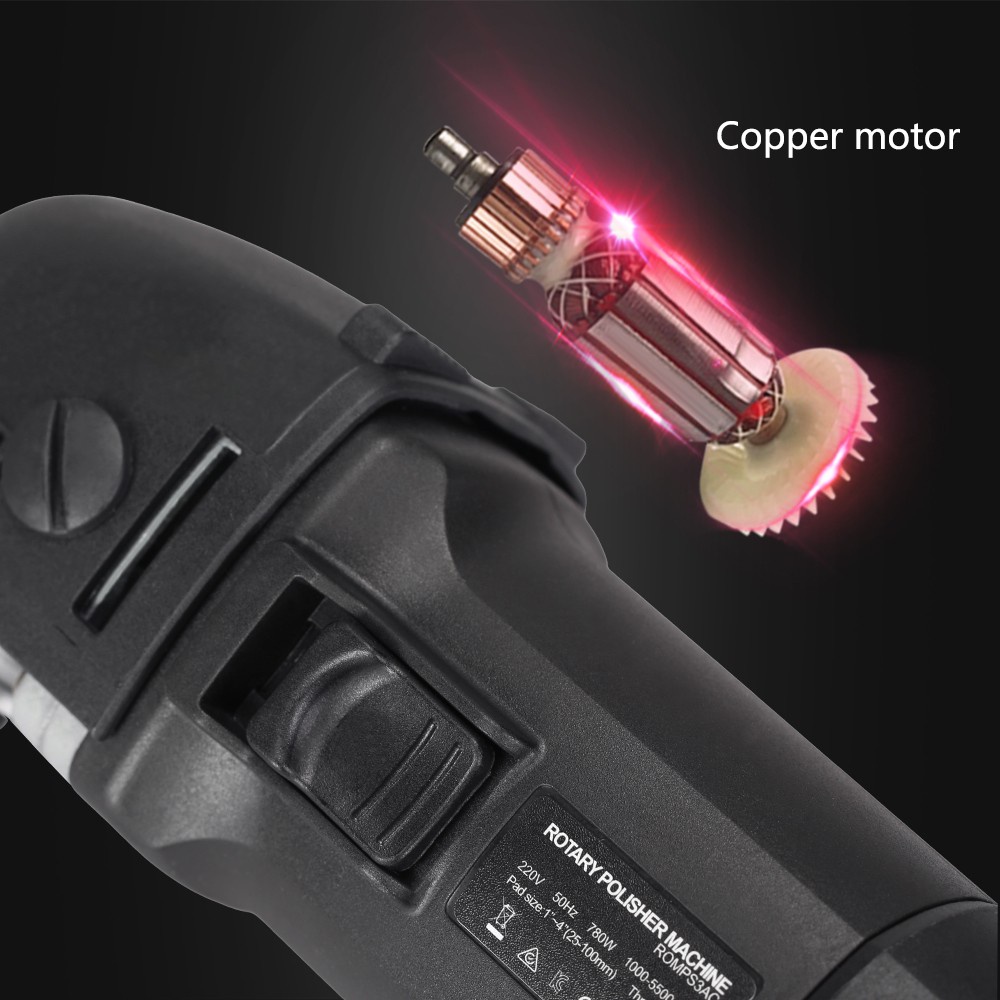 SPTA เครื่องขัดรถยนต์ 3 นิ้วเครื่องขัดโรตารี่ที่บ้าน DIY เครื่องขัดหมุนอัตโนมัติชุดแผ่นขัด