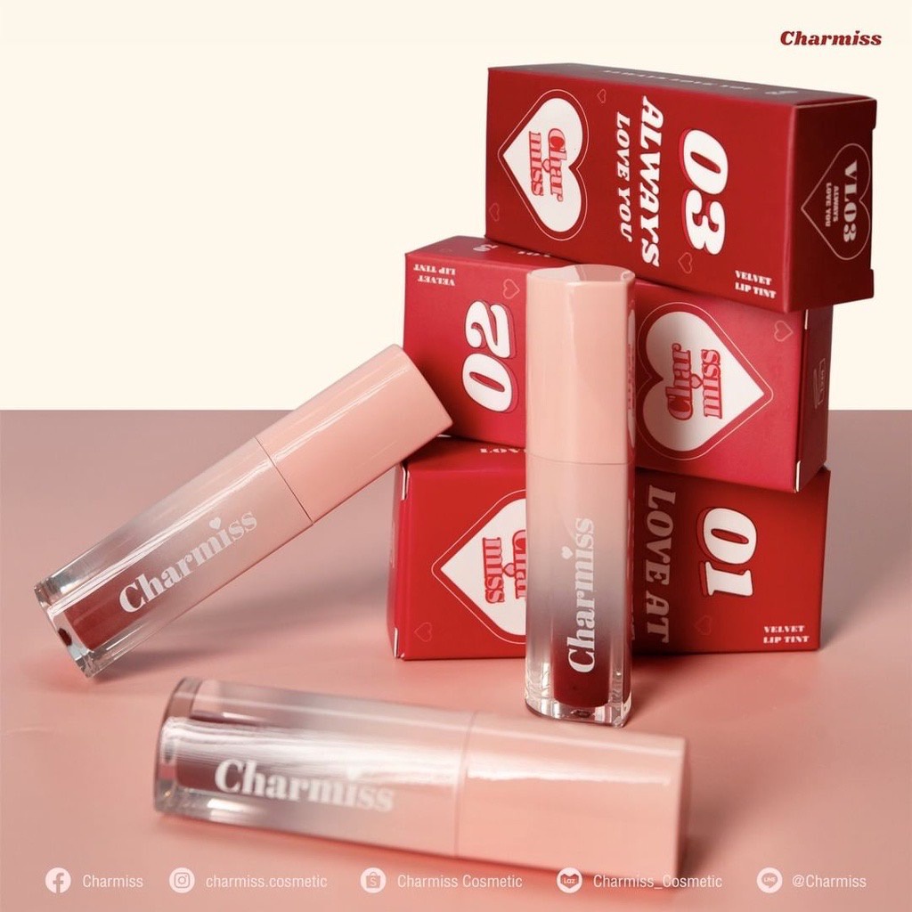 Charmiss Velvet Lip Tint ลิปทินท์ ฉ่ำวาว สไตล์เกาหลี  ลิปชาร์มิส