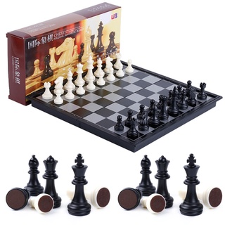 ✸✟∈หมากรุกสากลแม่เหล็ก Black&amp;White Magnetic Chess ของเล่น เด็ก