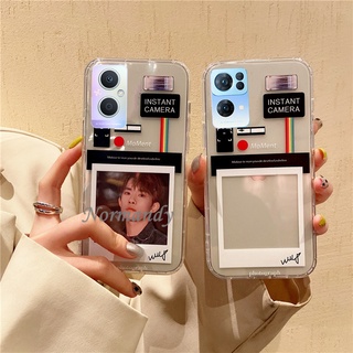 In Stock เคส Phone Case OPPO Reno 7 / Reno7 Z / 7 Pro 5G Creative Photo Frame TPU Transparent Casing Silicone Soft Cover เคสโทรศัพท์