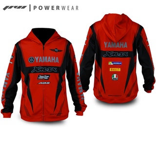 เสื้อมอเตอร์ไซค์มีฮู้ด PWS64 : YAMAHA X-max RED