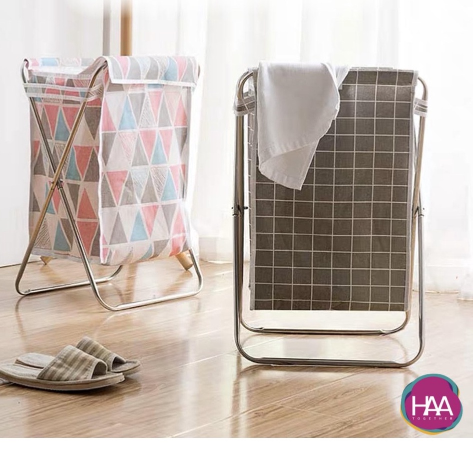 Laundry Bags & Baskets 193 บาท (พร้อมส่ง)ตะกร้าใส่ผ้า ขาหนาแข็งแรง ตะกร้าใส่ผ้ามินิมอล ตะกร้าใส่ผ้าคุณภาพดี มีหลายลายให้เลือก Home & Living