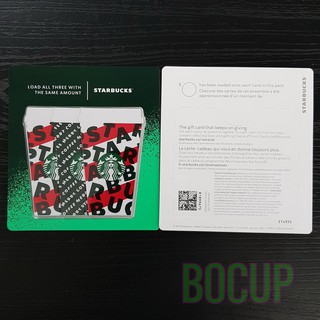 การ์ดสตาร์บัคส์ อเมริกา 2019 รูปแก้ว ครบชุด 3 ใบ Starbucks Card USA Cold Cup 2019