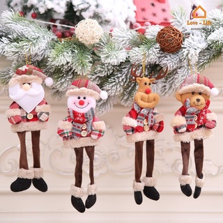 (Ninja-Christmas) ตุ๊กตากวางเรนเดียร์ ซานตาคลอสน่ารัก ไม่ทอ สําหรับแขวนตกแต่งต้นคริสต์มาส