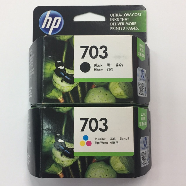 ตลับหมึกพิมพ์แท้ HP 703 BK , 703 CO แพ็คคู่