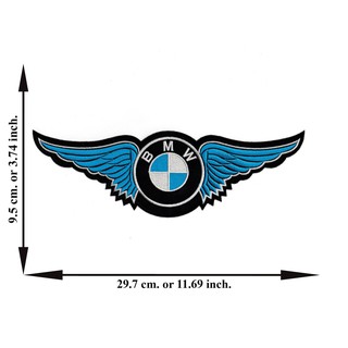 ตัดรีด ตัวรีดติดเสื้อ อาร์มปัก ติดเสื้อปัก ปักเสื้อ DIYลาย BMW มีปีก