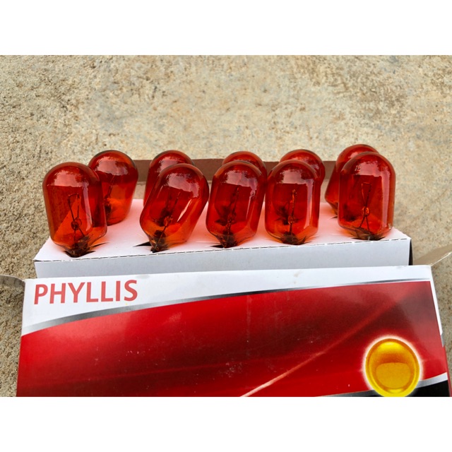 หลอดไฟท้าย ไฟเบรก T20 เสียบใหญ่สีส้ม 2 ไส้