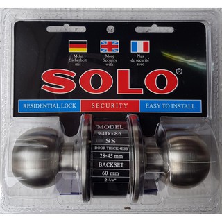 ลูกบิด SOLO 94D86ss หัวกลม  สแตนเลส