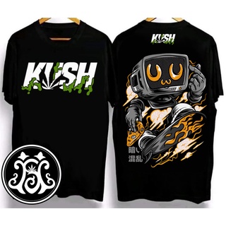 ผ้าฝ้าย 100%เสื้อยืด kush เสื้อยืดสุดเท่ Crew neck T-shirt. Oversized T-shirt เสื้อยืดผ้าคอตตอน V.04S-3XL