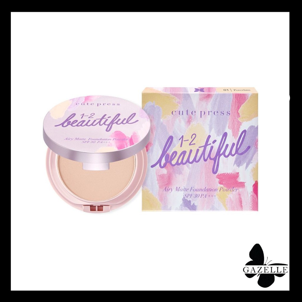 Cute Press 1-2 Beautiful Airy Matte Foundation Powder SPF++[13g.] วัน-ทู บิวตี้ฟูล แอร์รี่ แมทท์ ฟาวเดชั่น พาวเดอร์