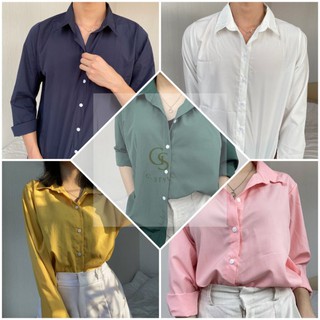 G-Stlye เสื้อเชิ้ตแขนยาวใส่สบาย ดีไซน์เก๋ ผ้าไหมอิตาลีอย่างดี ผ้าไม่หนามาก ใส่สบาย