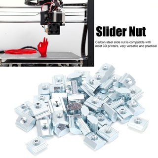 อุปกรณ์เสริมเครื่องพิมพ์ 3D Slider Nut Eu Slider Nut 20 # M3 T`Type 50 ชิ้น