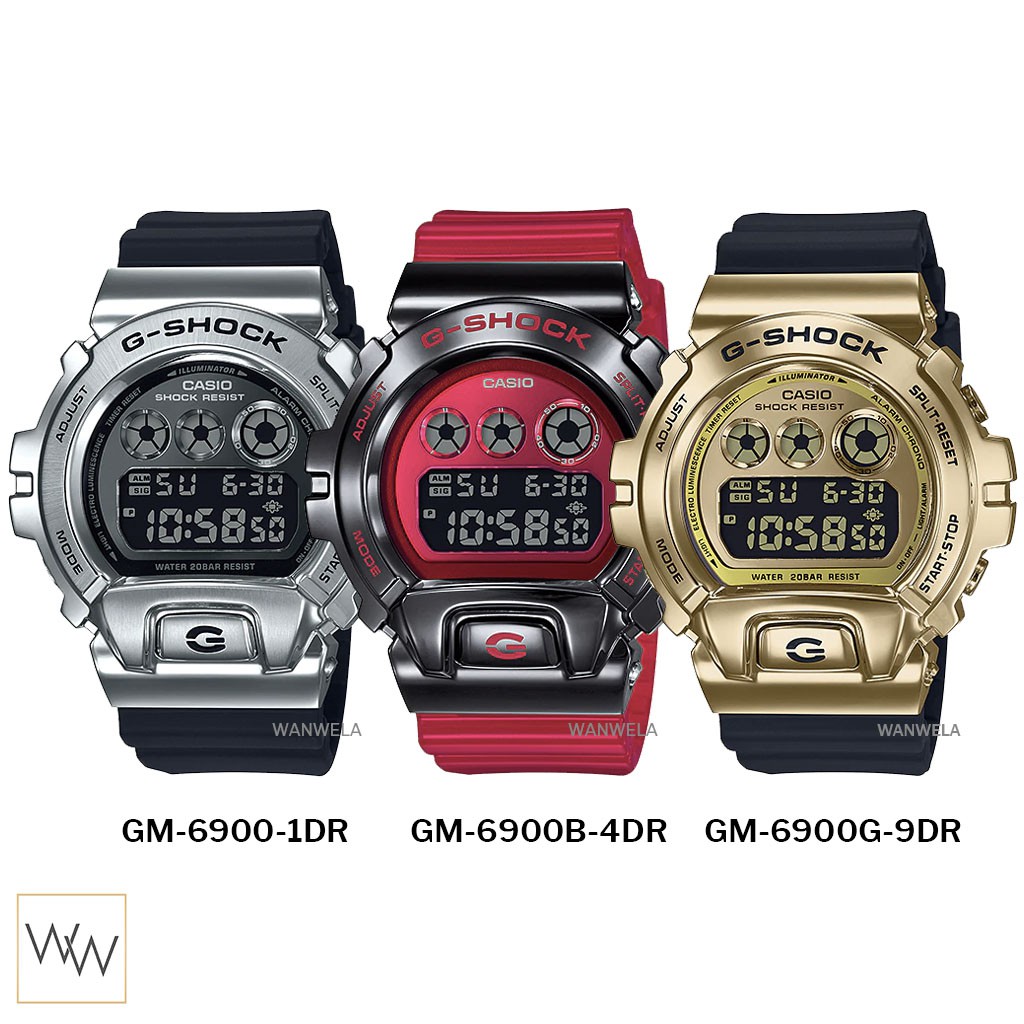 ของแท้ นาฬิกาข้อมือ ​G-shock Metal Face รุ่น GM-6900 ประกัน CMG