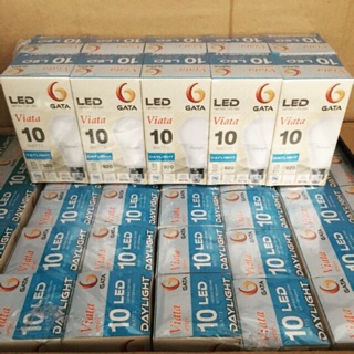 หลอดไฟ หลอดบับ LED 10w GATA แสงขาว แพค 10ดวง 438