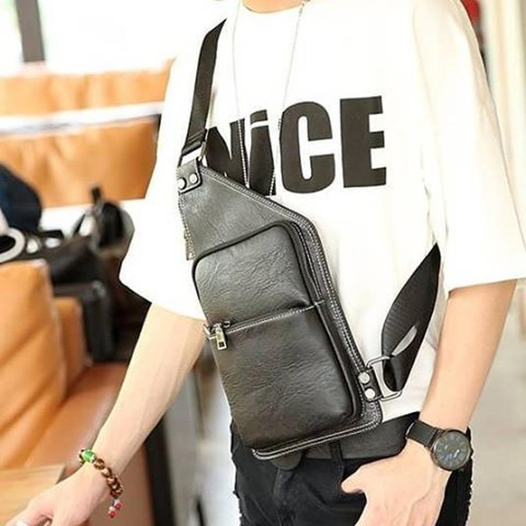 Man-6201-7 *หนังแท้  สีดำ