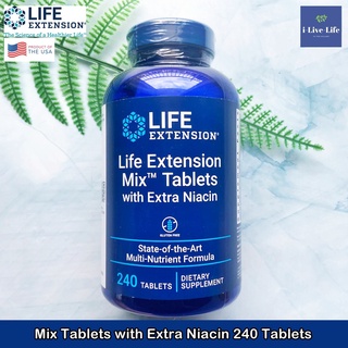 วิตามินรวม Mix Tablets with Extra Niacin, 240 Tablets - Life Extension