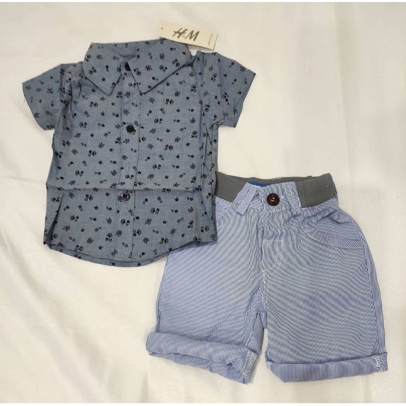 H&m KEMEJA H&M เสื้อสูทสีเทา