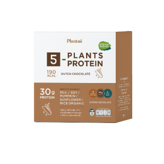 Plantae : 1 กล่อง รสดัชท์ ช็อกโกแลต 100% Plant Protein โปรตีนพืช 5 ชนิด เสริมสร้างกล้ามเนื้อ โปรตีนสูง คีโต วีแกน เวย์