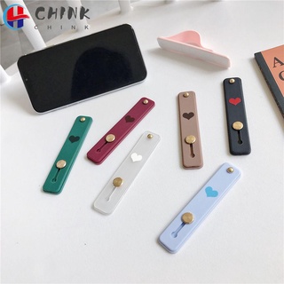 CHINK Silicone Push Pull Mobile Phone Holder Heart Candy Color Finger Ring Stand