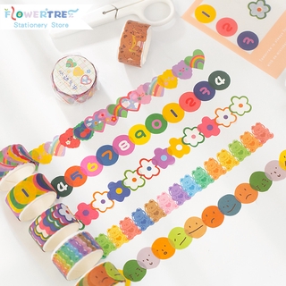 Flowertree มาส์กกิ้งเทป สำหรับติดตกแต่งไดอารี่ สมุดภาพ DIY 1 ชิ้น