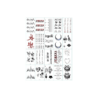 สติกเกอร์แทททูรอยสัก พิมพ์ลาย 3 มิติ แบบกันน้ำ 20 ชิ้น