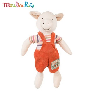 Moulin Roty ตุ๊กตาออร์แกนิค ตุ๊กตาผ้าขน ตุ๊กตาผ้าเน่า ขนาด 30cm ตุ๊กตาหมู Philemon La Grande Famille MR-632051