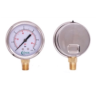 เกจวัดแรงดัน 0~6 Bar เพรสเชอร์เกจ ขนาดหน้าปัด 2.5 นิ้ว Pressure Gauge 2-1/2” 0~6 Bar