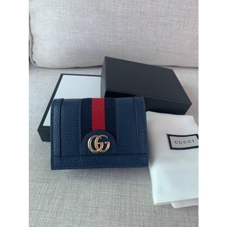 สด-ผ่อน📌แท้💯 GUCCI Ophidia Blue Card Case น้ำเงิน