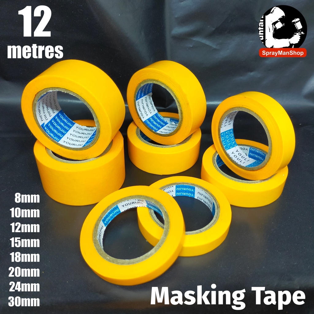 Masking Tape สีส้ม 12 เมตรสําหรับพ่นสีรถยนต์ Nitto Tape คุณภาพ / 3M 233+ เทป