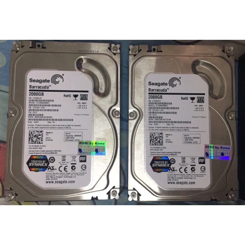 ฮาร์ดดิสก์มือสอง Harddisk ขนาด 2-10 TB ส่งฟรี!!!!!