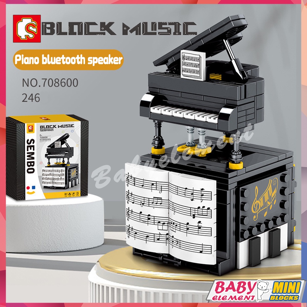 ไอเดียบล็อกอาคารเปียโน Phonograph ไร้สายรุ่น Bluetooth Sound Creative ชาร์จของขวัญกล่อง DIY ของเล่นของขวัญ