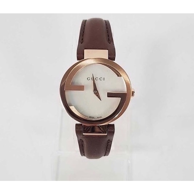 Gucci Stainless Steel &amp; Leather-Strap Watch