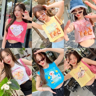 Live112# เสื้อคัตตอล มีหลายสี “BrownBaby” สไตล์เกาหลี Dream Big Tshirt โอเวอร์ไซน์ สาวอวบใส่ได้ พร้อมส่ง คอกลม ผ้านุ่ม