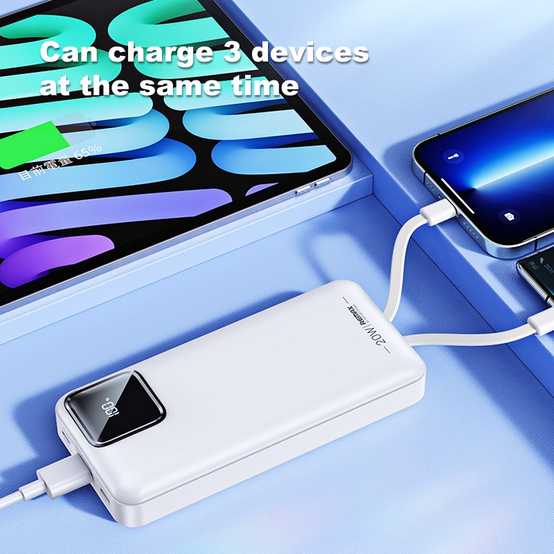 Remax PowerBank 20000mAh พาวเวอร์แบงค์พกพา ของแท้ 100 เก็บไฟได้นาน พกพา ...