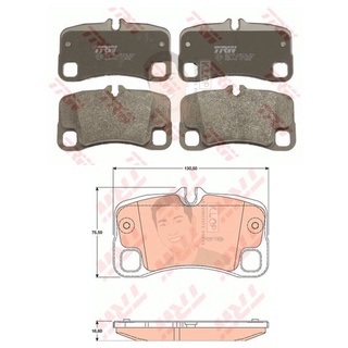 GDB1792 ผ้าเบรค-หลัง(TRW) (เนื้อผ้า COTEC) PORSCHE CARRERA 4 06-08