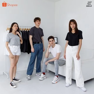 Expogarment เสื้อยืดสีขาว เสื้อยืดสีพื้น คอกลม คอวี คอตตอน100% ไม่มีตะเข็บข้าง ไซส์S-6XL หดเกิน3%ยินดีคืนเงิน