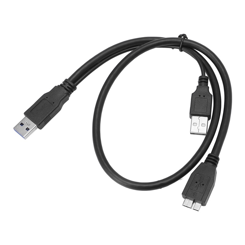 MEET Dual USB 3 0 A Male to Micro B Male Plug Y Splitter Adapter Data Charge Cable