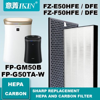 ชุดแผ่นฟอกอากาศ IKIN HEPA และ แผ่น CARBON สำหรับเครื่องฟอกอากาศ SHARP รุ่น FP-G50TA-W และ FP-GM50B (FP-FM40)