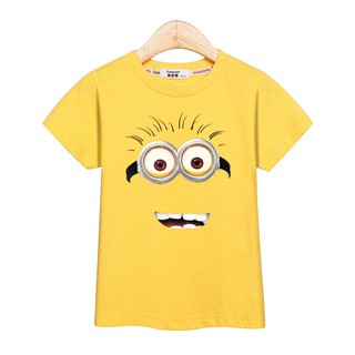 minions kids clothes เสื้อยืดสำหรับเด็กท็อปส์ซูแขนสั้น